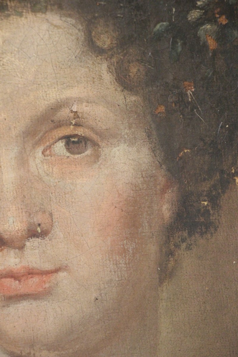 Portait Ovale, école Italienne Du XVIIe-photo-1