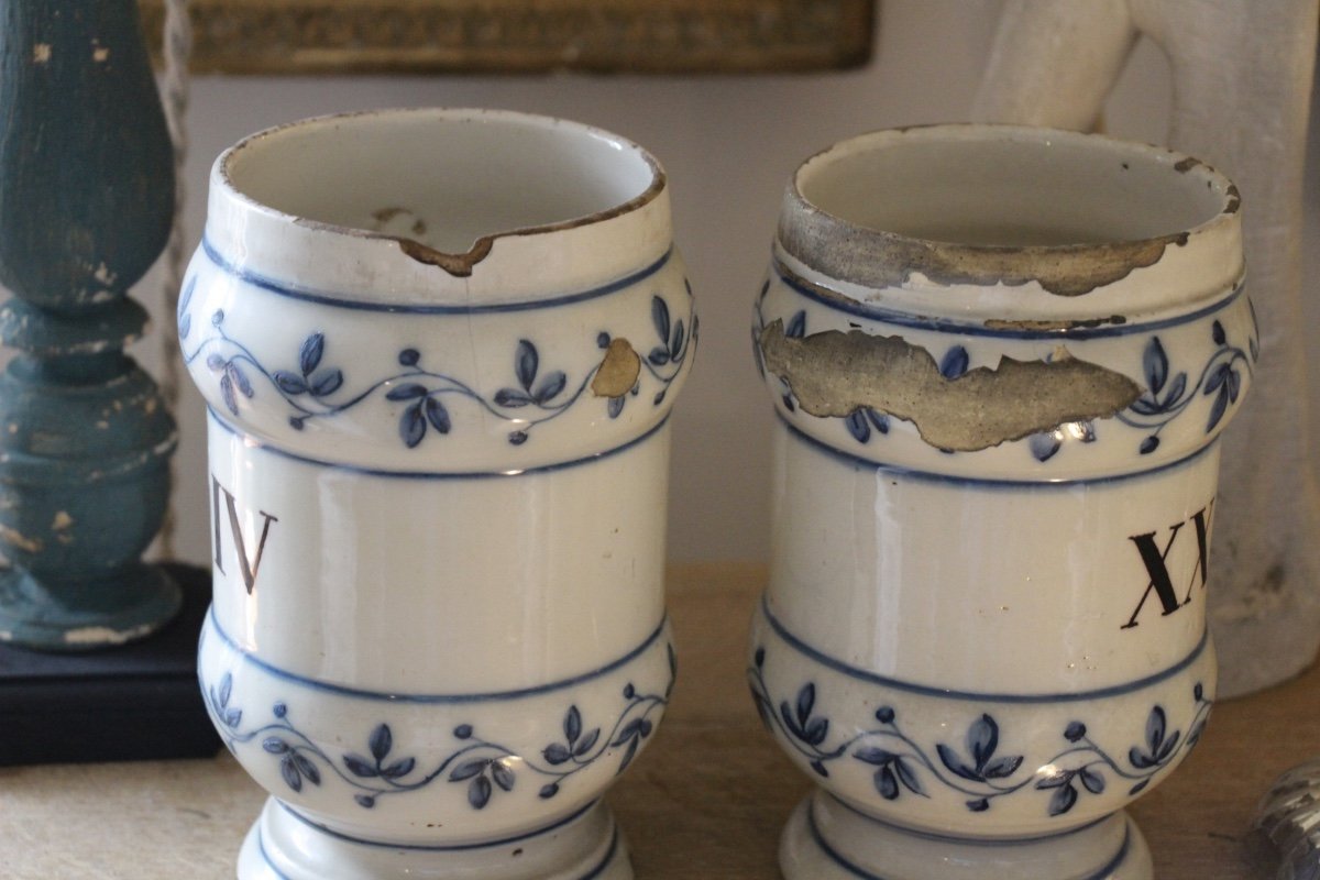Pots A Pharmacie En Faïence XVIIIe-photo-4