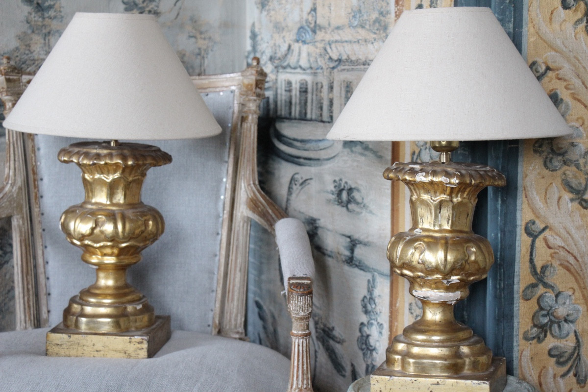 Paire de lampes vase