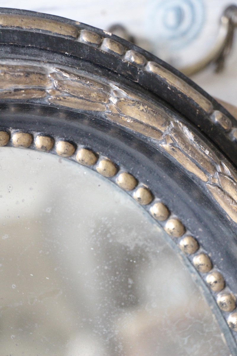 19th Century Oval Mirror-photo-2