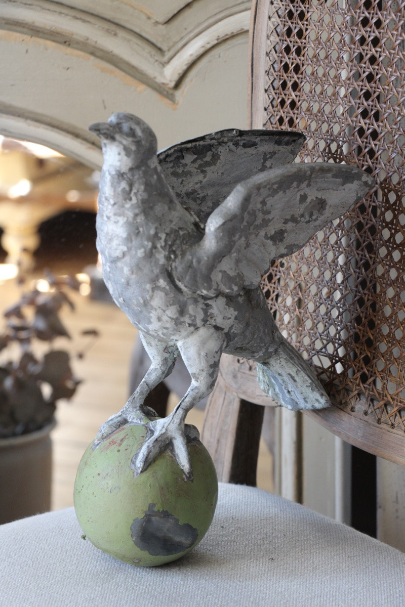19th Century Zinc Ridge Bird-photo-2