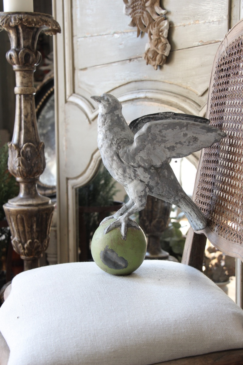 19th Century Zinc Ridge Bird-photo-3