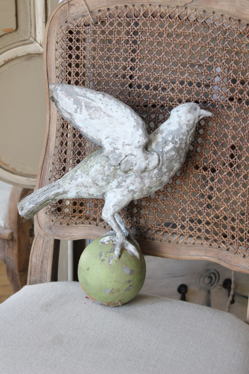 19th Century Zinc Ridge Bird-photo-4