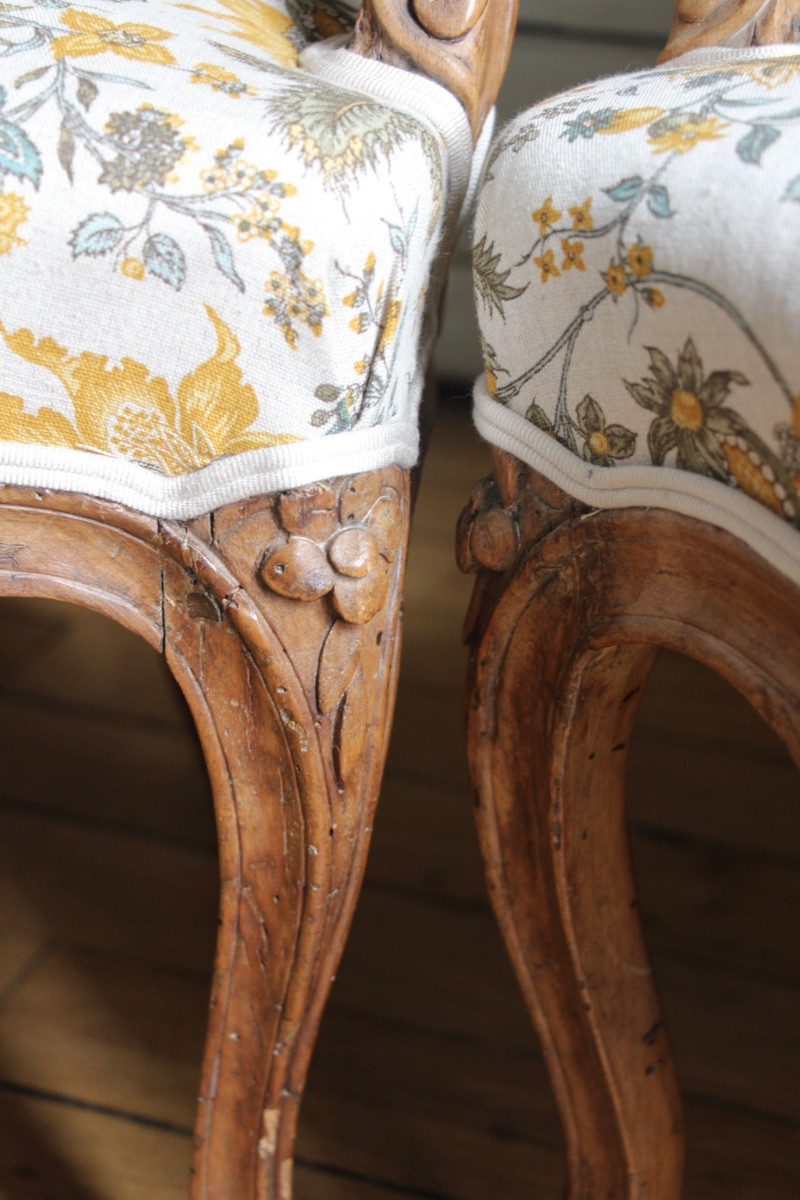 Pair Of 18th Century Cabriolet Armchairs-photo-1