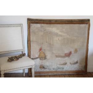 18th Century Painted Canvas