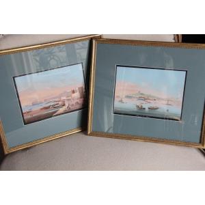 Pair Of Neapolitan Gouaches