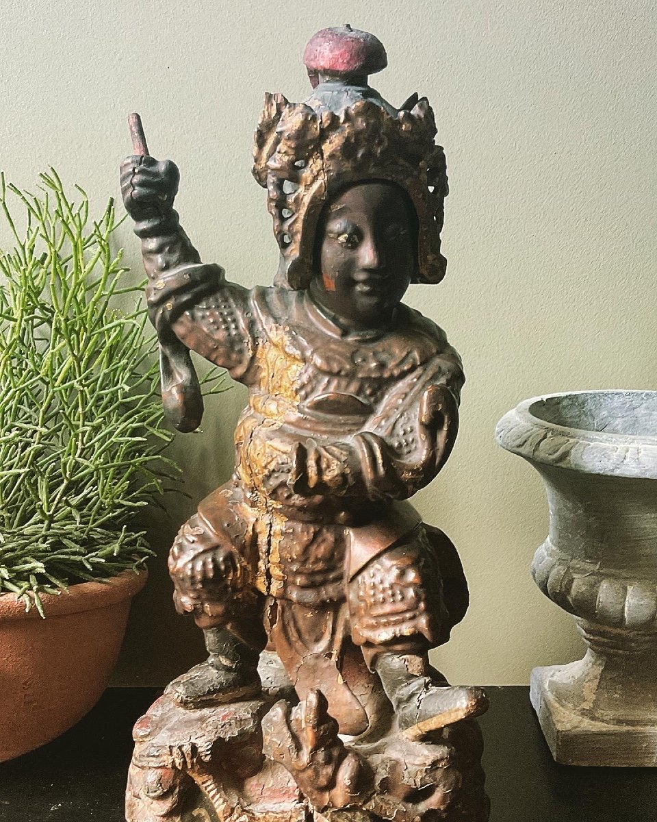 19th Century: Chinese Statuette/reliquary-photo-6