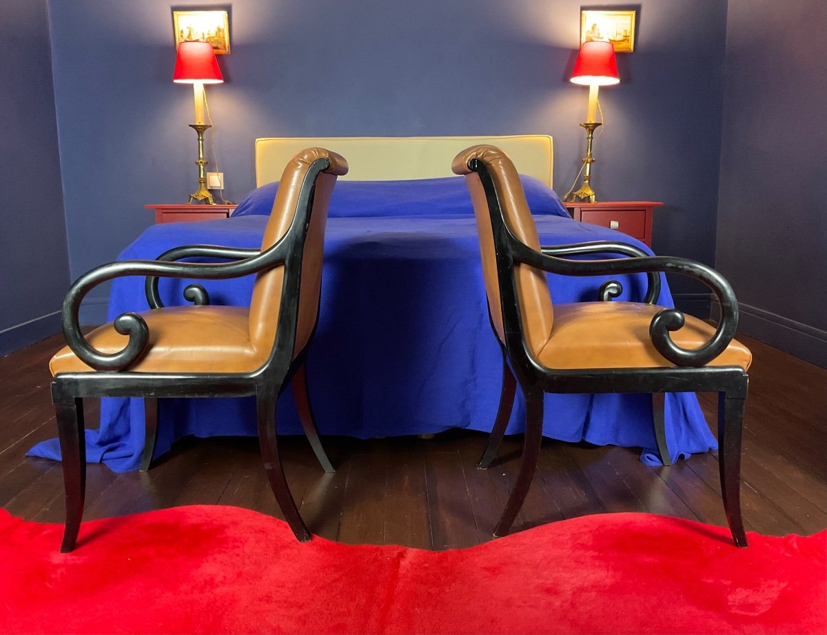 Pair Of Maurice Hirch Armchairs-photo-2