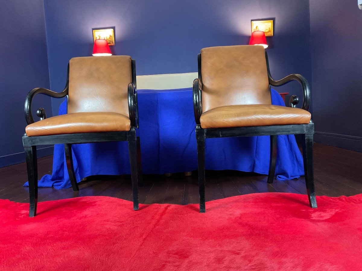 Pair Of Maurice Hirch Armchairs-photo-1