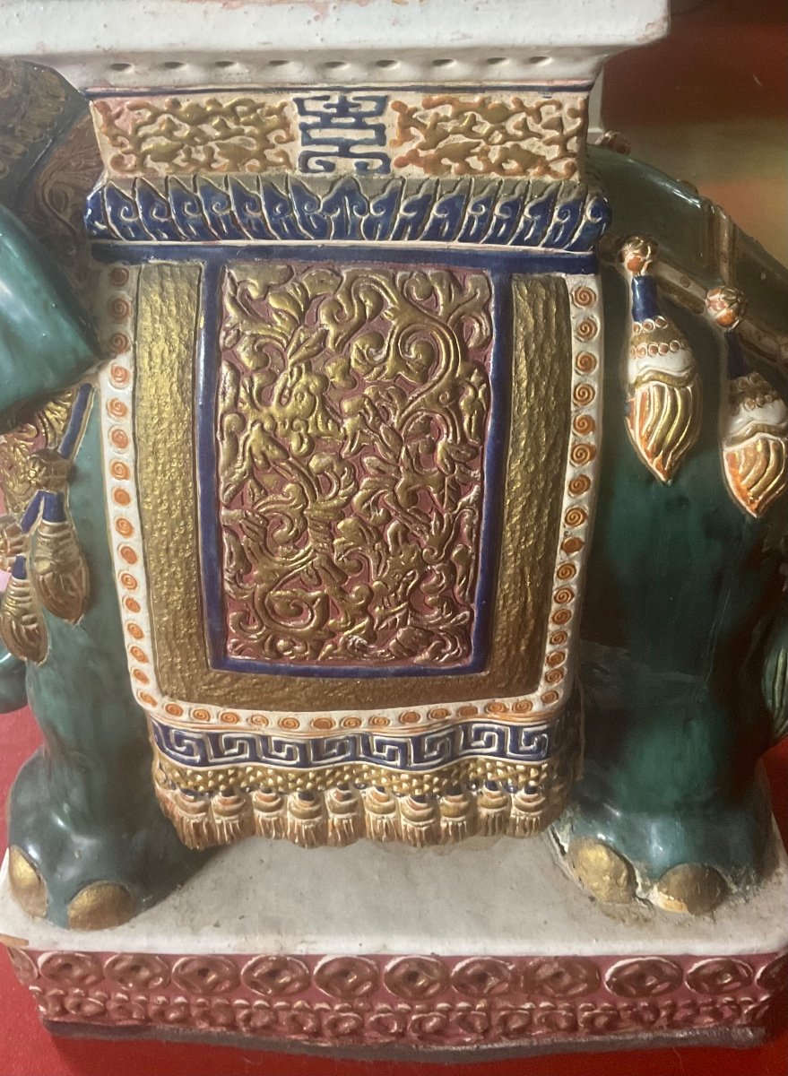 Early 20th Century, Vietnam: Pair Of Elephants Forming Harnesses.-photo-3