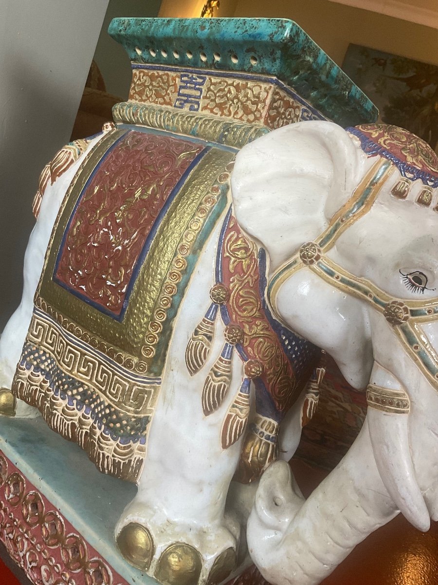 Early 20th Century, Vietnam: Pair Of Elephants Forming Harnesses.-photo-5