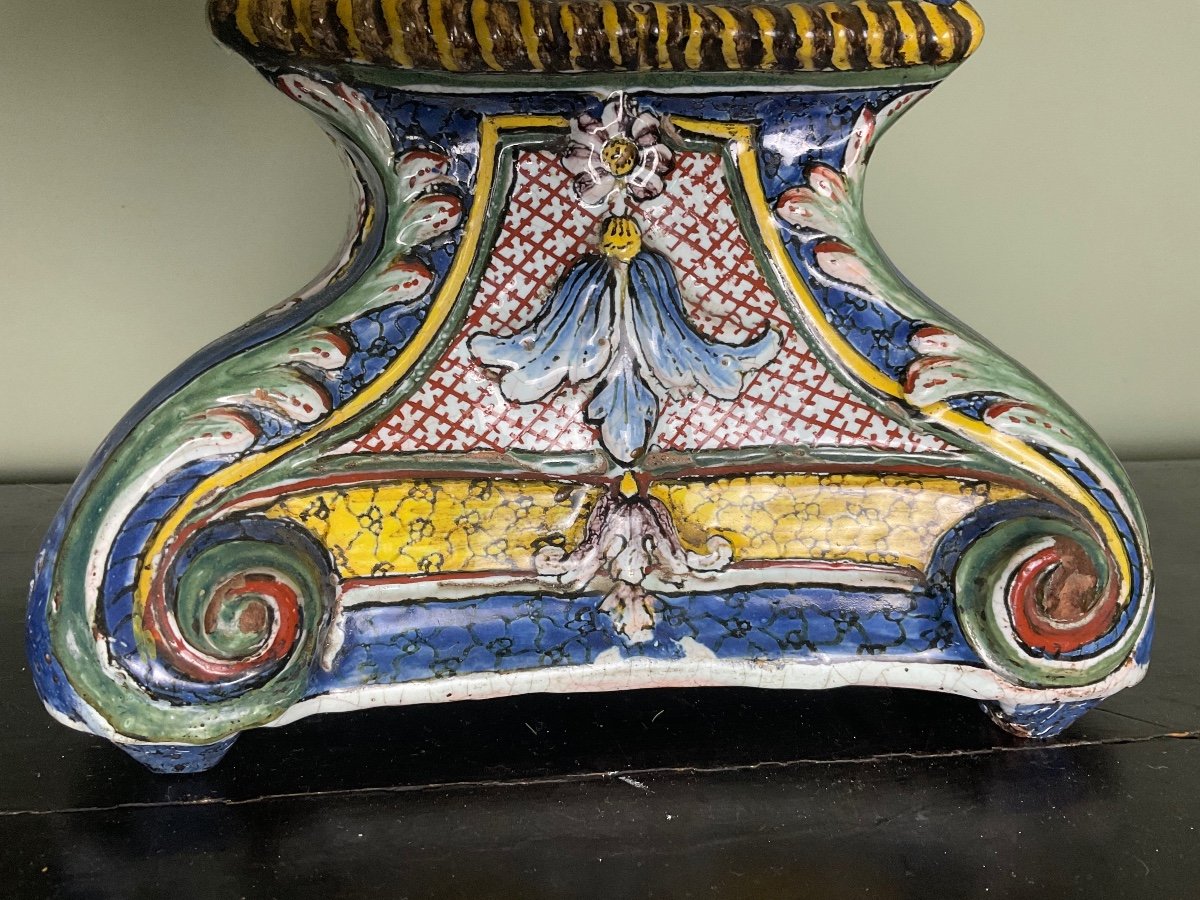 Support En Céramique XVIIIeme Siècle -photo-7