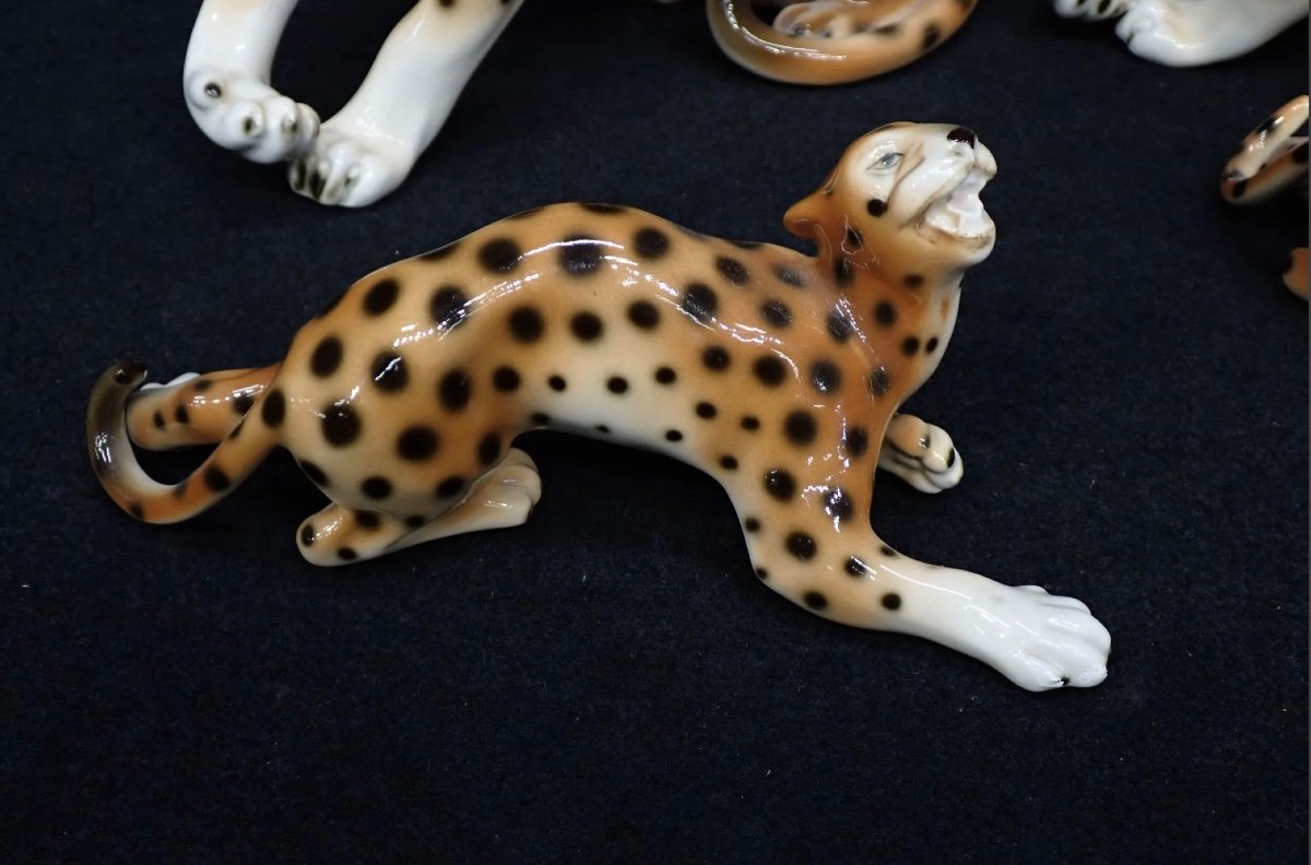Four Ceramic Leopards -photo-4