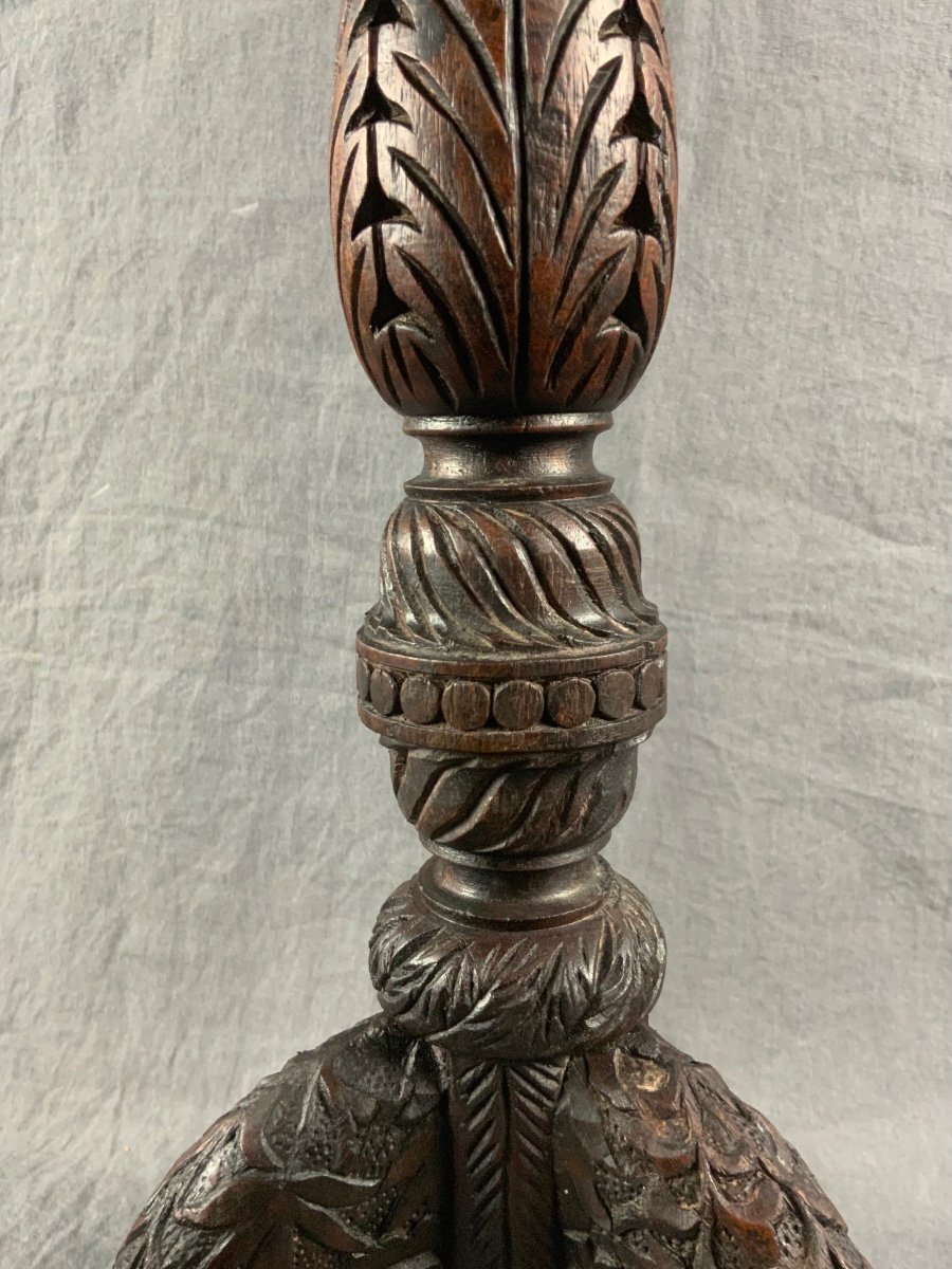 Indian Carved Wooden Stool -photo-4