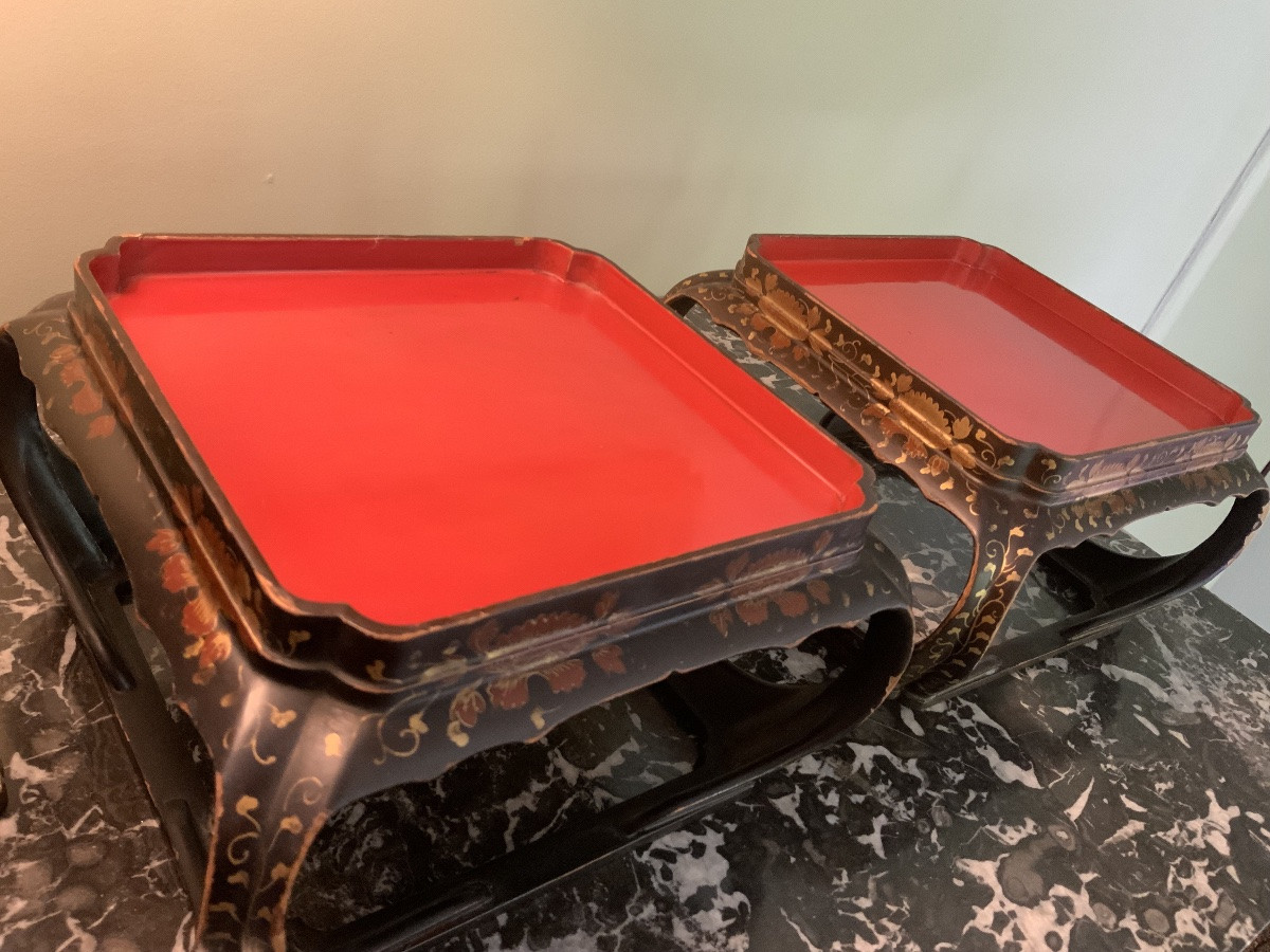 Japan, 19th Century: Two Small Lacquer Tea Tables-photo-4