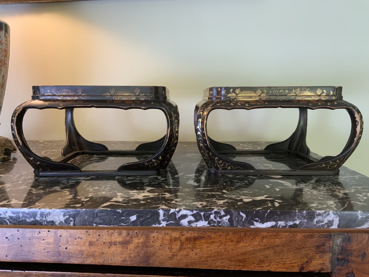 Japan, 19th Century: Two Small Lacquer Tea Tables-photo-2