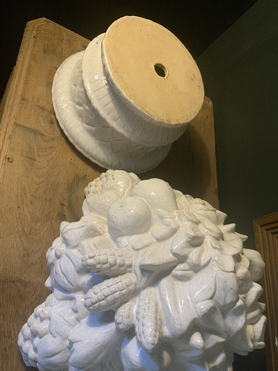 Pair Of Decorative Ceramic Baskets-photo-3