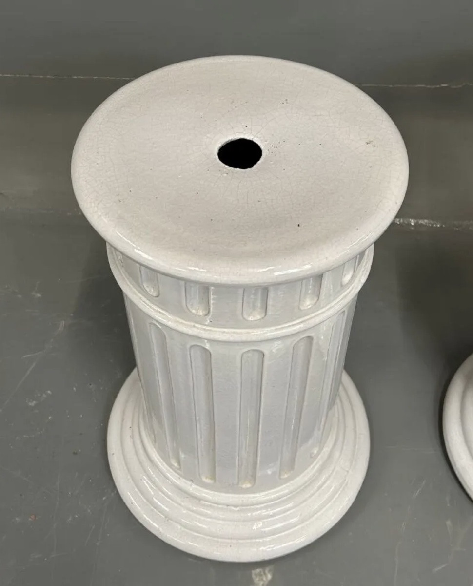 Pair Of Decorative Ceramic Columns-photo-3