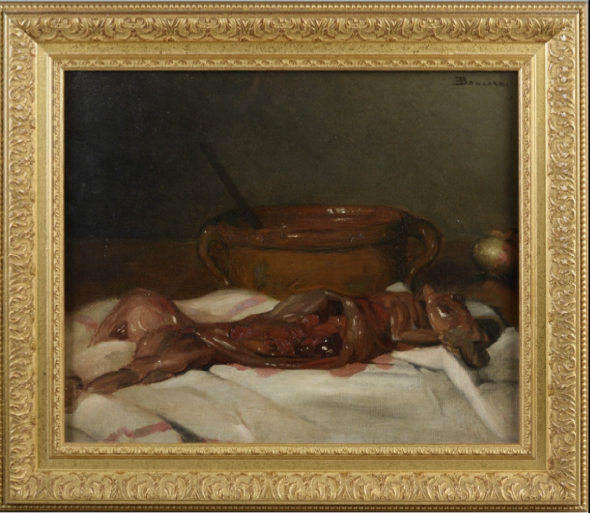 XIX/XXe Siècle : Nature Morte Au Lapin D’emile Boulard