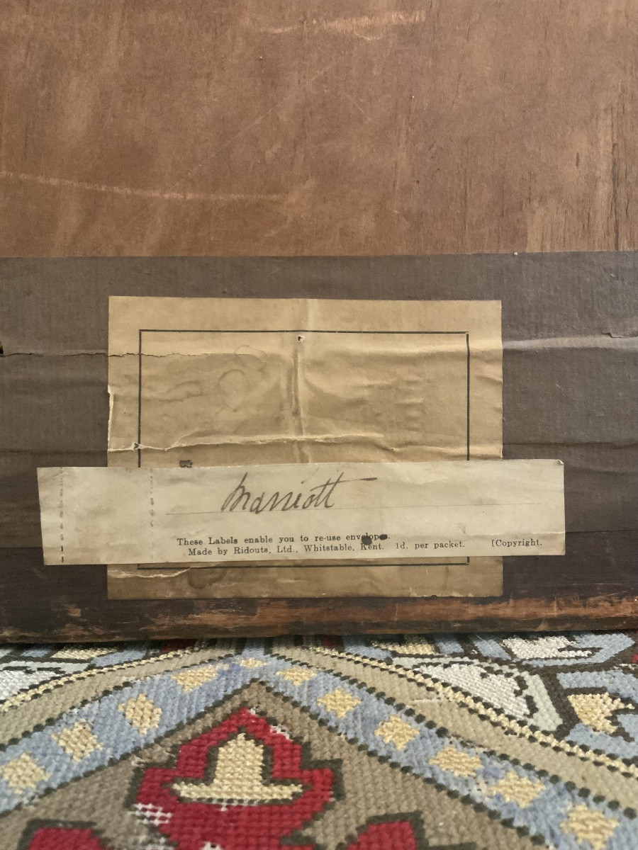 19th Century: A Framed Watercolor -photo-3