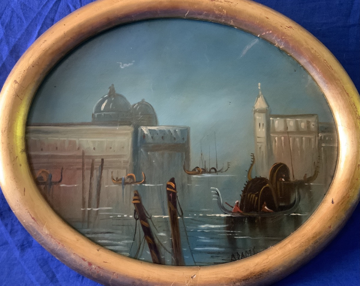 école XXeme Siècle : Deux Vues De Venise.-photo-3