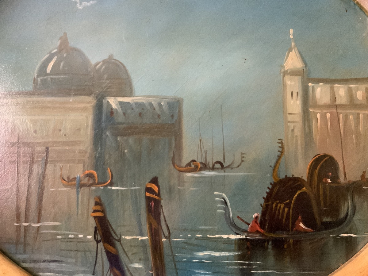 école XXeme Siècle : Deux Vues De Venise.-photo-2