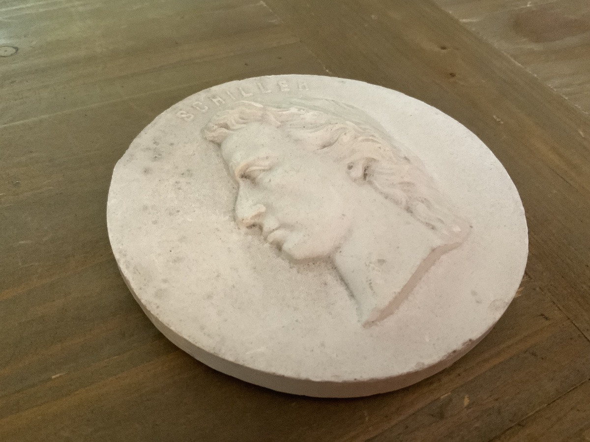 19th Century: A Medallion Depicting Schiller.-photo-1