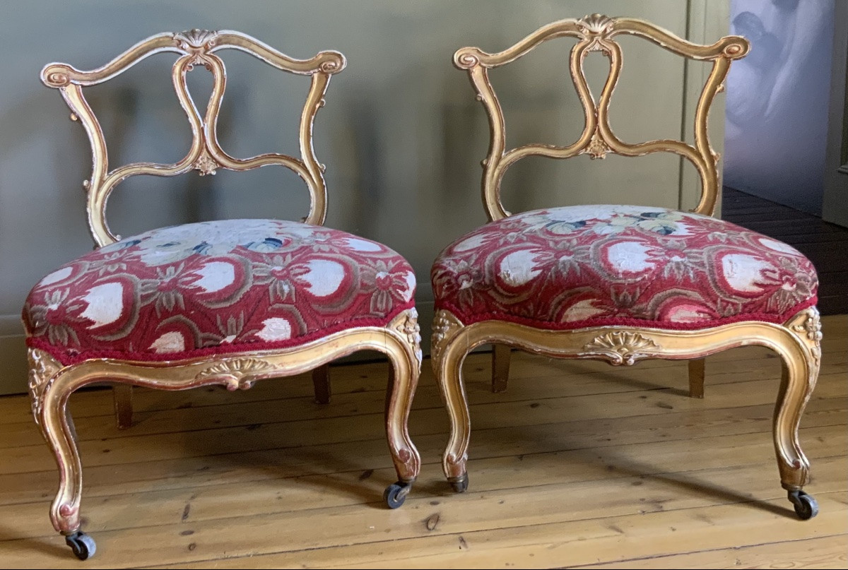 19th Century: A Pair Of Napoleon III Armchairs-photo-4