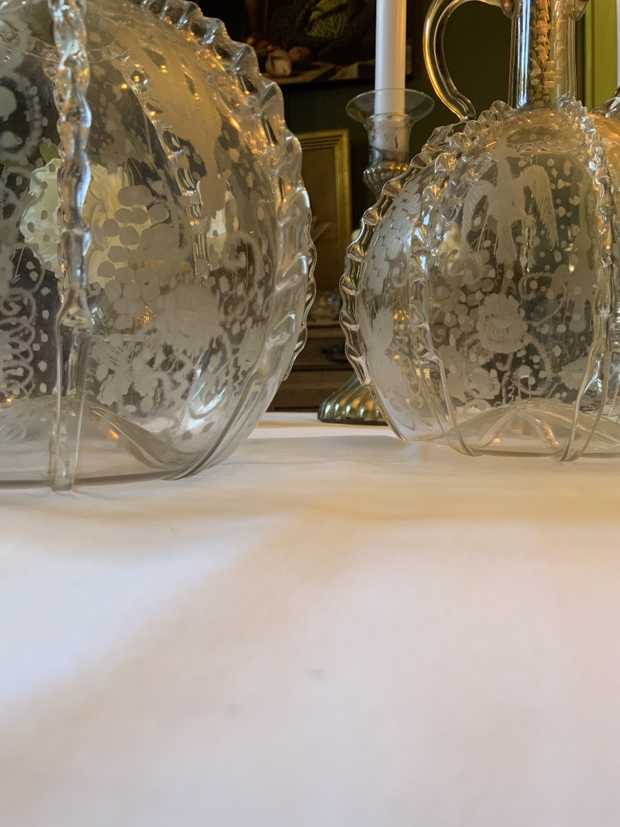 XVIIIeme Siècle : Une Paire De Carafes Hollandaises-photo-3