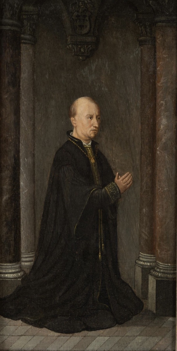 Diptych In The Style Of Memling Depicting Two Donors -photo-3