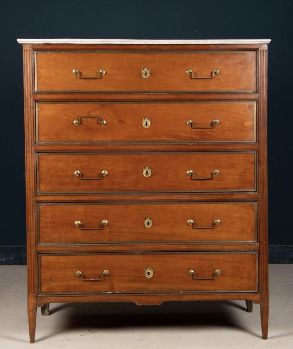 18th Century: Large Cherrywood Trouser Box 
