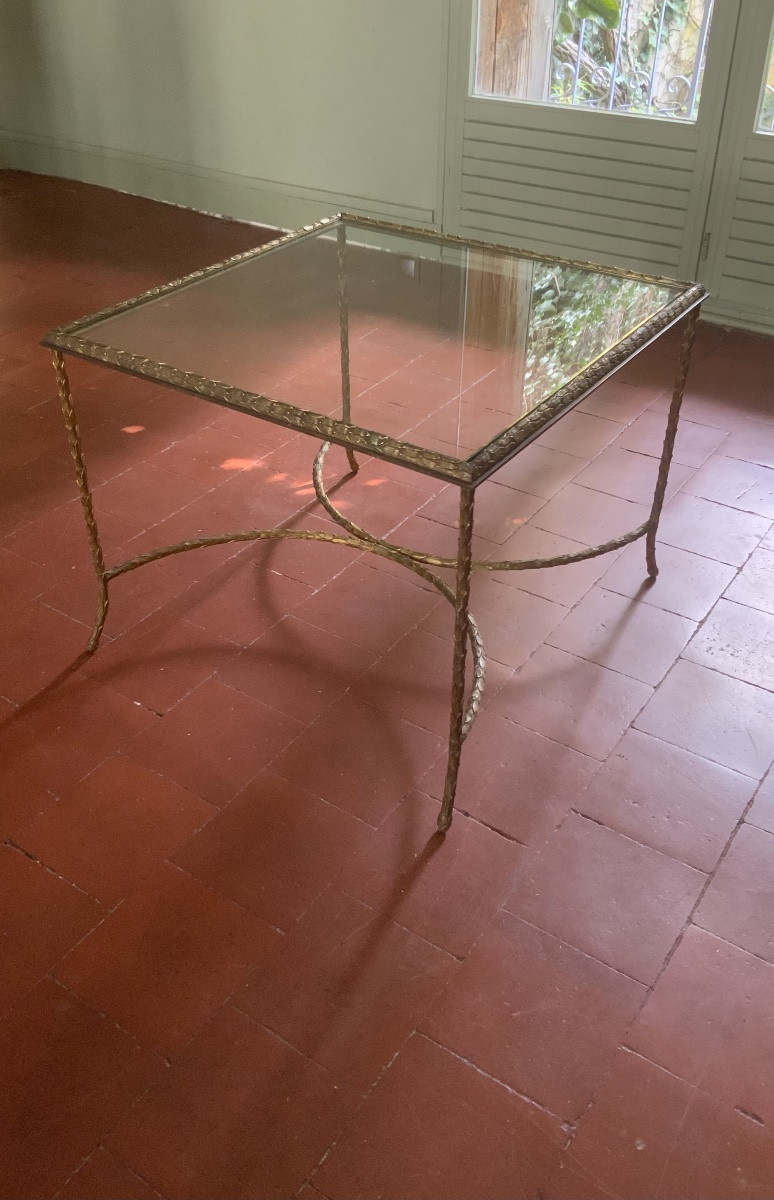 1960/70 : table basse Maison Charles modèle « palmier »-photo-2