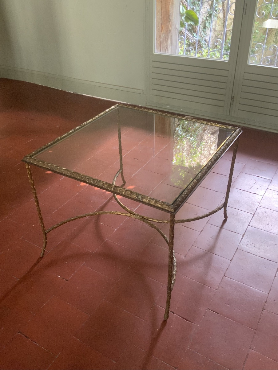 1960/70 : table basse Maison Charles modèle « palmier »-photo-4