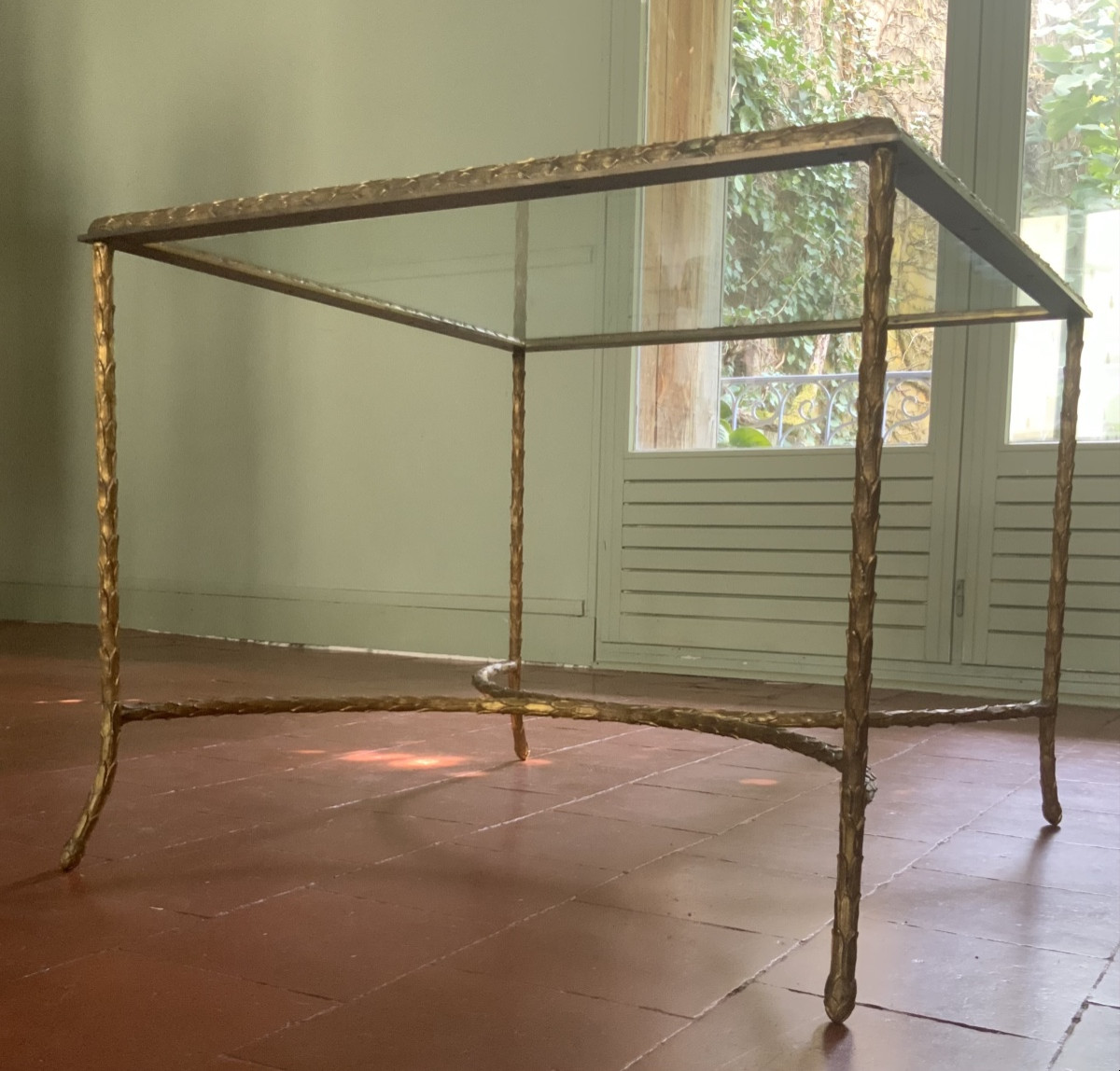 1960/70 : table basse Maison Charles modèle « palmier »