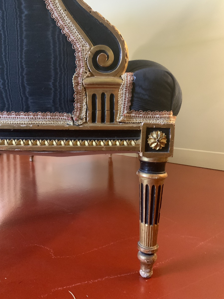 19th Century: Napoleon III Upholstered Sofa-photo-1