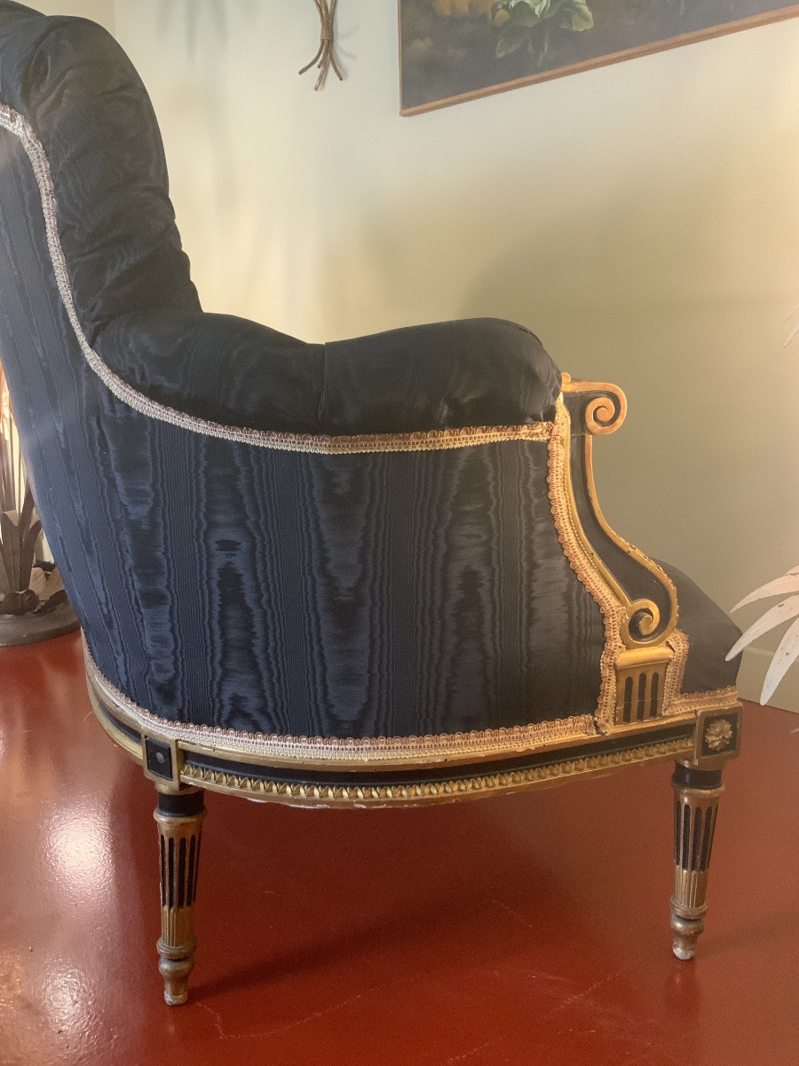 19th Century: Napoleon III Upholstered Sofa-photo-4