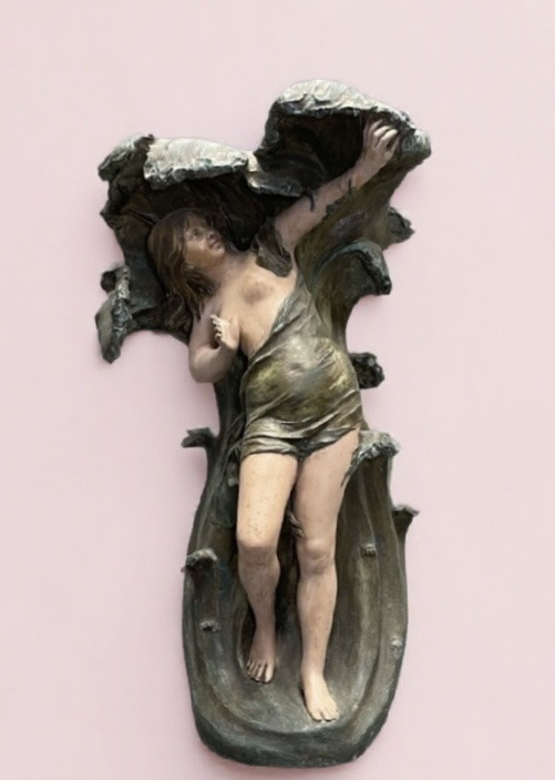 Late 19th/early 20th Century: Large Art Nouveau Plaster Vase -photo-2