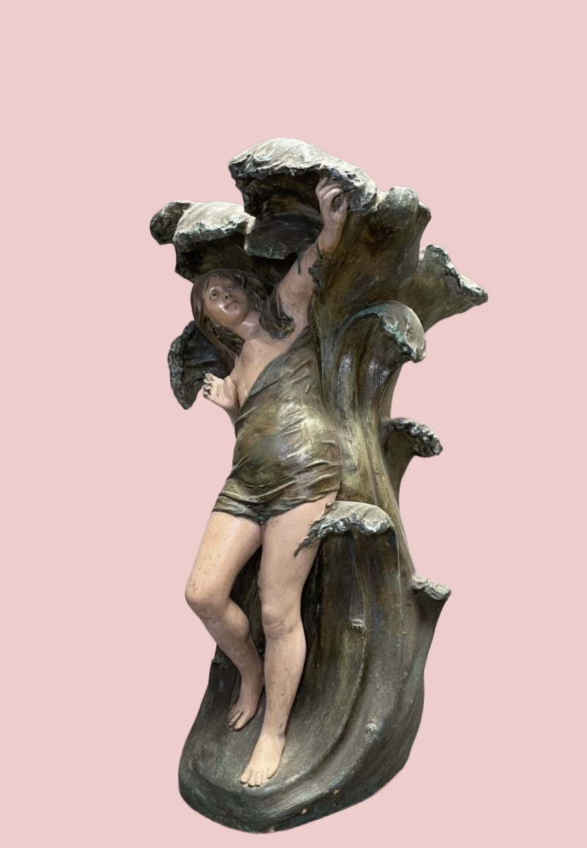 Late 19th/early 20th Century: Large Art Nouveau Plaster Vase 