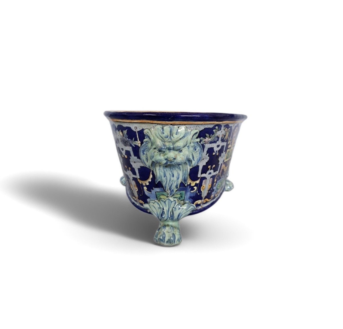 XIXeme : grande jardinière en faïence -photo-4