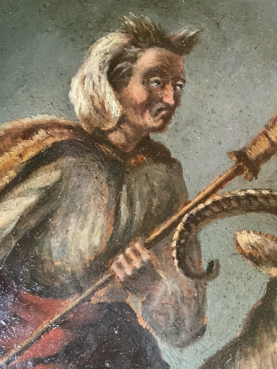 École du XIXeme siècle : Sorcière après le Sabbat -photo-2