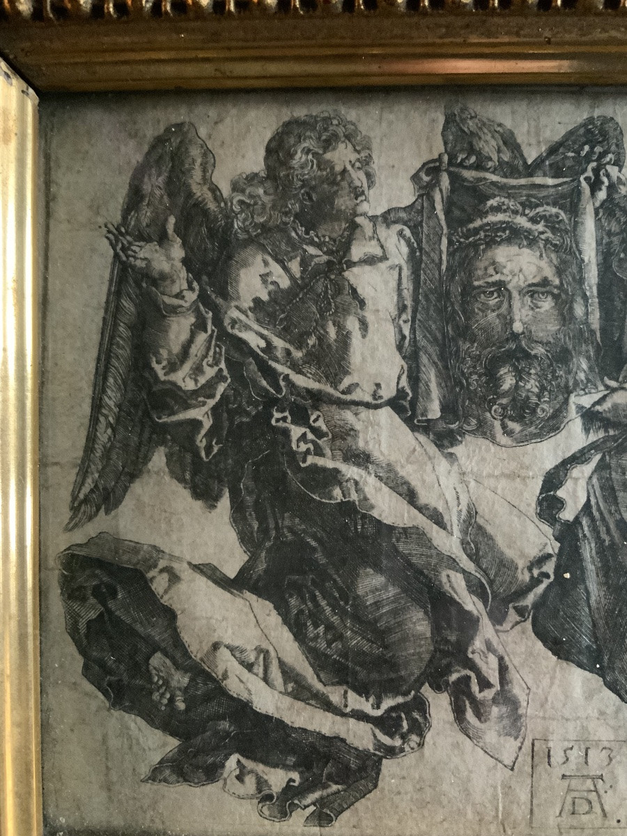 XVIIIeme siècle : Un voile de Veronique d’après Albrecht Dürer-photo-1