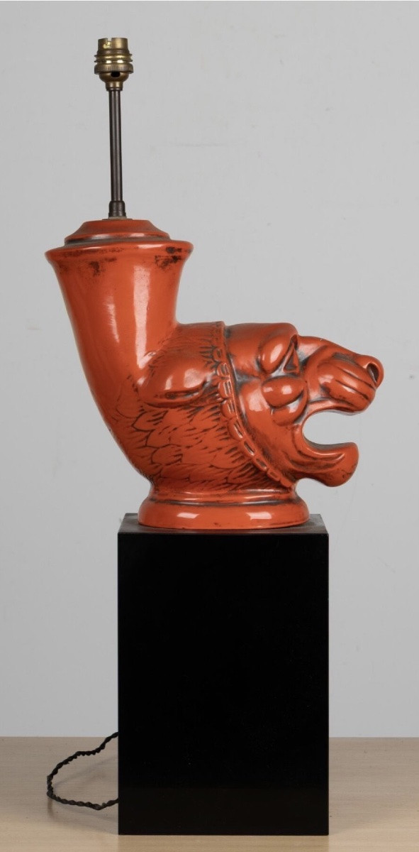 Circa 1980  : un pied de lampe en résine -photo-3