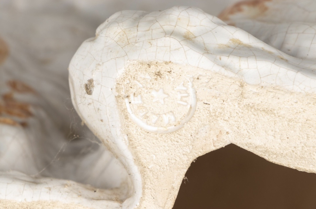 XXème siècle : grand chien en céramique italienne -photo-2