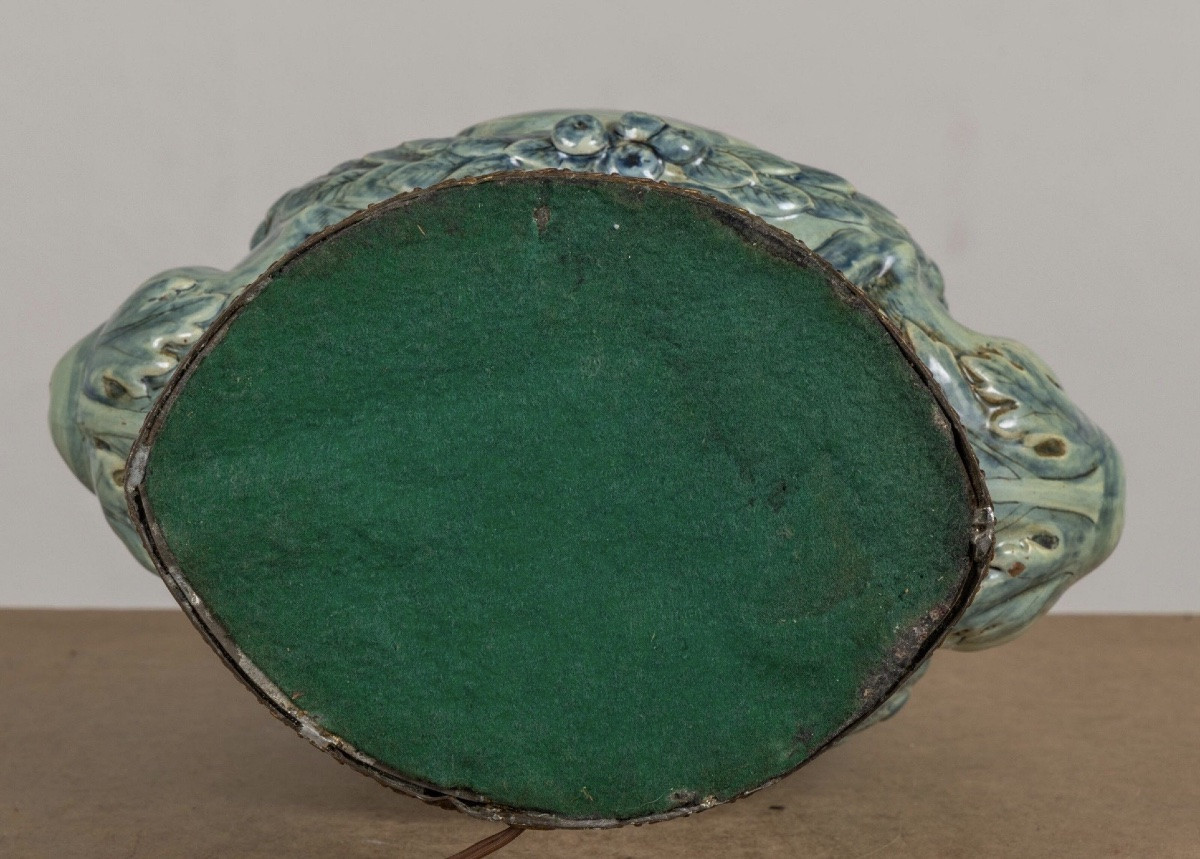 19th Century: Lamp Base In The Savona Style-photo-8