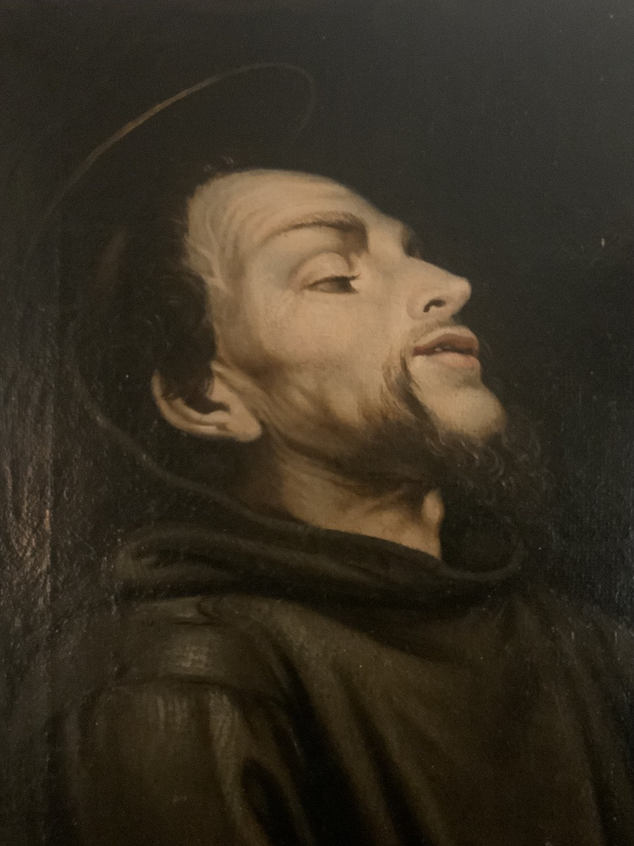 École du XIXeme siècle : Saint François d’Assise-photo-4