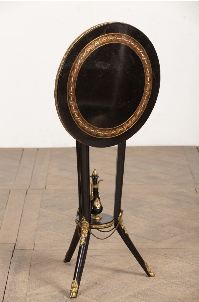 XIX eme siecle : guéridon à plateau basculant-photo-4