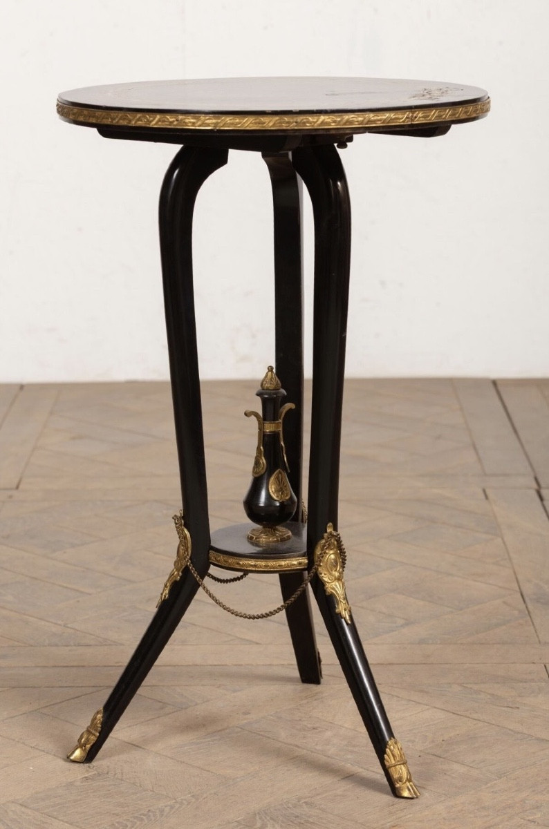 XIX eme siecle : guéridon à plateau basculant