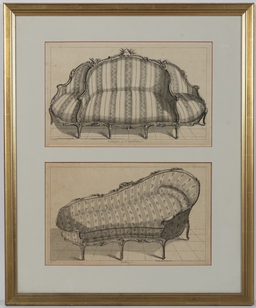 XVIIIe siècle : deux projets de canapés 