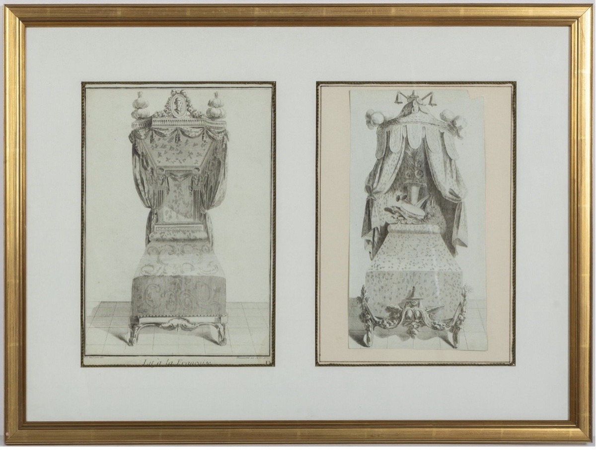 XVIIIeme siecle  : deux projets de lits