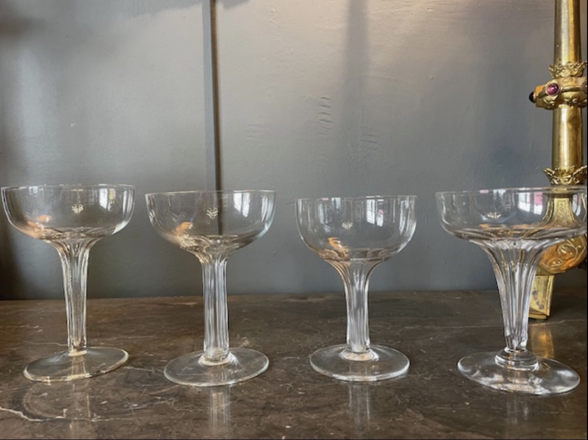 XXème siècle : huit coupes à champagne dites « champenoises »-photo-2